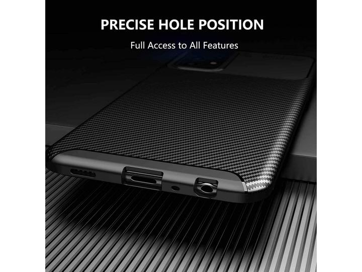 Actual product image Screenguard Samsung Galaxy A52 Cover Carbon Design TPU Case (Samsung Galaxy A52)