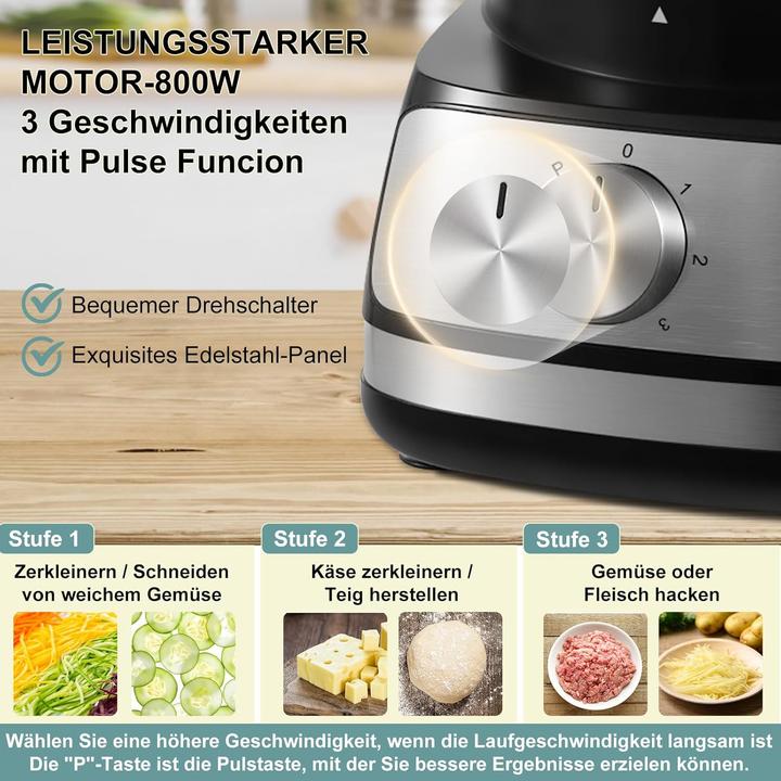 Produktbild TopStrong Multifunktions-Küchenmaschine (800 W, 2 l)
