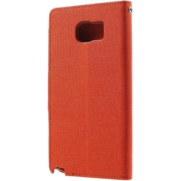 Thumbnail - Goospery Canvas Diary Series (Samsung Galaxy Note 5), Smartphone Hülle, Beige, Orange