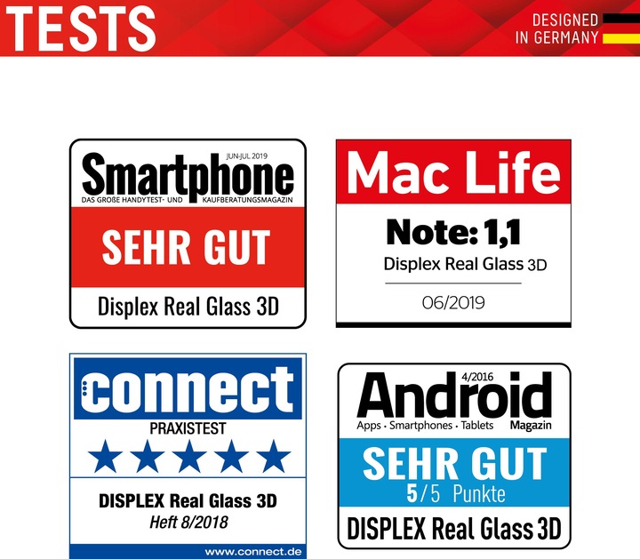Produktbild Displex Real Glass, Full Cover Panzerglas + Handyhülle (1 Stück, Samsung Galaxy S22 Ultra)