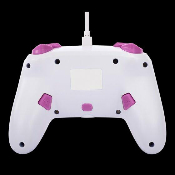 Productafbeelding PowerA Enhanced Wired Controller - Princess Peach Battle (Switch OLED, Switch)