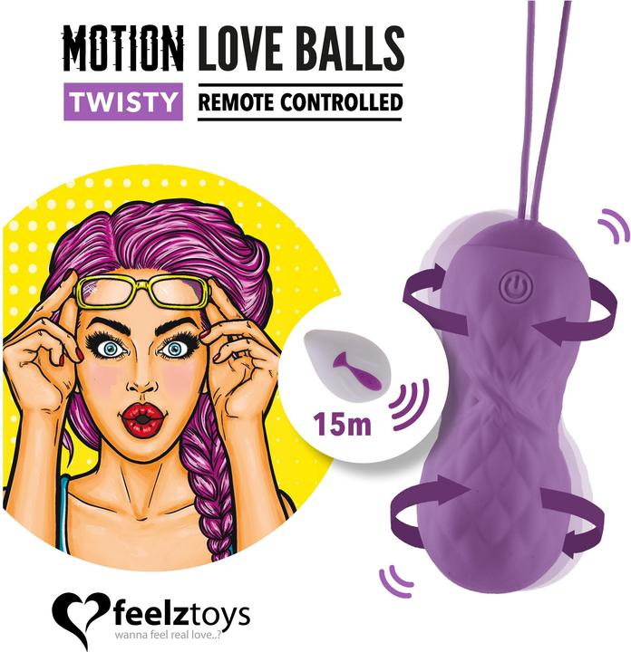 Produktbild FeelzToys Remote Controlled Motion Love Balls Twisty