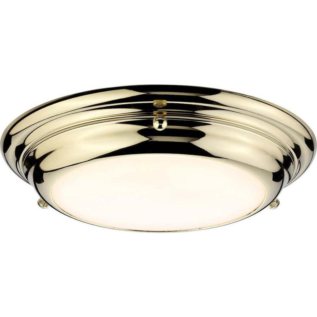 Thumbnail - Elstead Lighting, Wandleuchte + Deckenleuchte, Welland LED Deckenleuchte 5cm Poliertes Messing (1080 lm)