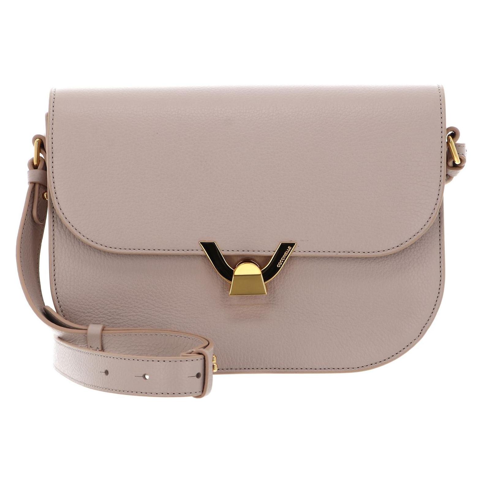 Coccinelle, Damen, Handtasche, Dew Handbag Grained Leather, Beige