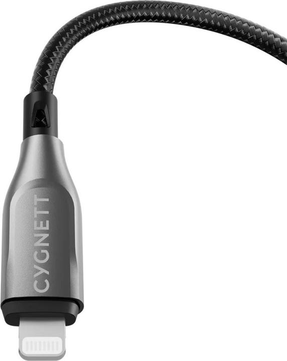 Productafbeelding Cygnett Gepantserde Lightning-naar-USB-A-kabel, 12 W (1 m, zwart) (1 m, USB 2.0, 12 W)