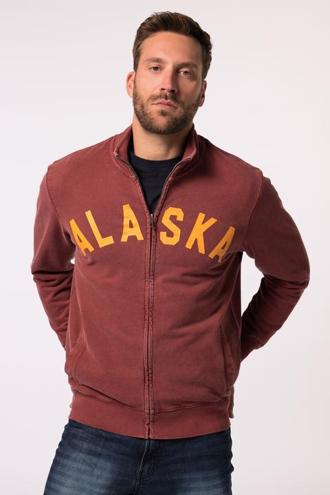 Immagine prodotto JP1880 Giacca di felpa dal look vintage con collo alto e stampa, fino alla tg. 8XL (8XL)