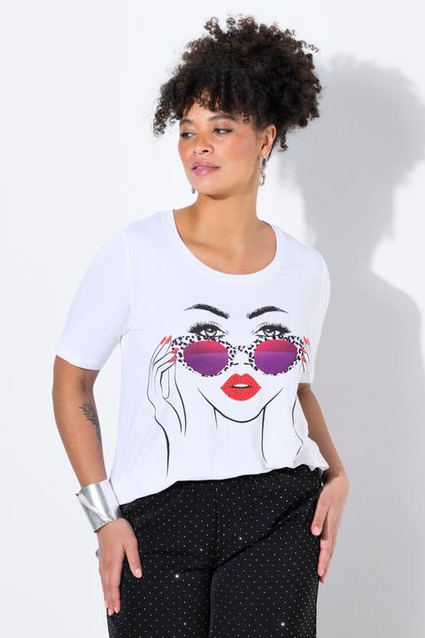 Actual product image Miamoda T-Shirt, A-Linie, Model-Motiv, Glitzersteinchen (50)