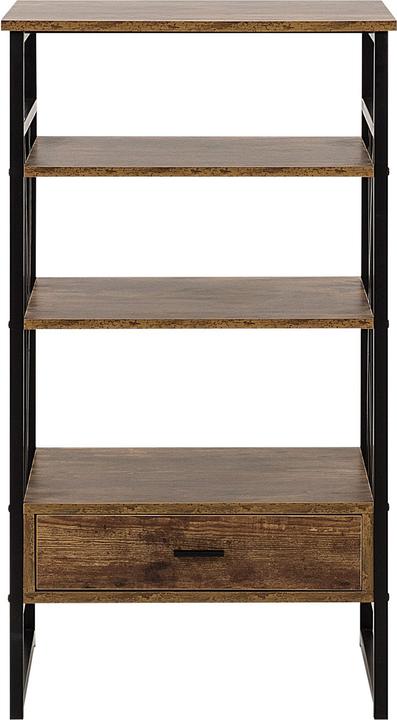 Produktbild Beliani Regal Holzoptik braun 1 Schublade KEENE (56 x 51 x 101 cm)