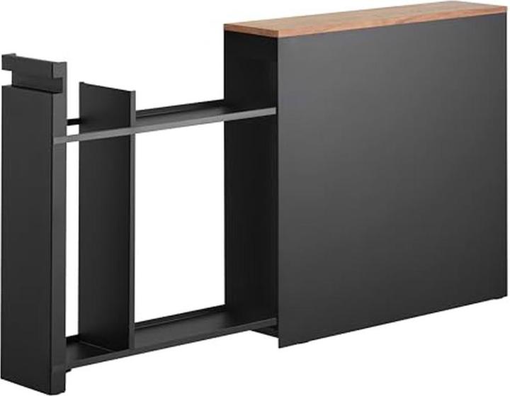 Produktbild Yamazaki Auszieh-Regal mit Holzablage TOWER (140 x 56 x 55 cm)