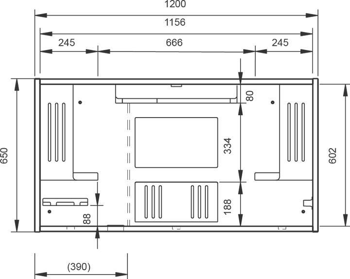 Produktbild Hammerbacher Wandschreibtisch (1200 x 260 x 650 mm)