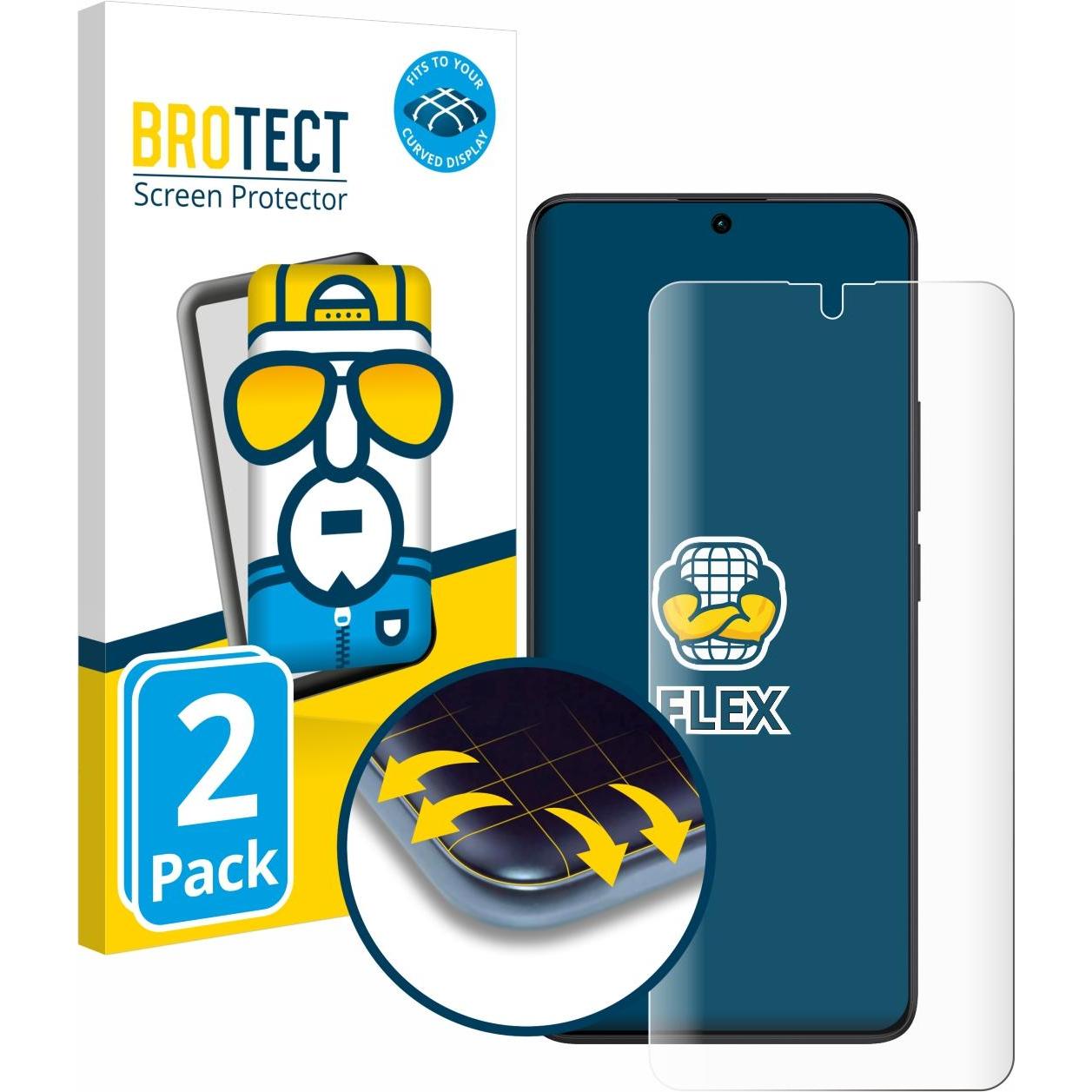 BROTECT Full-Cover Displayschutz (2 Stück, Xiaomi Redmi Note 13 Pro 4G), Smartphone Schutzfolie, Transparent