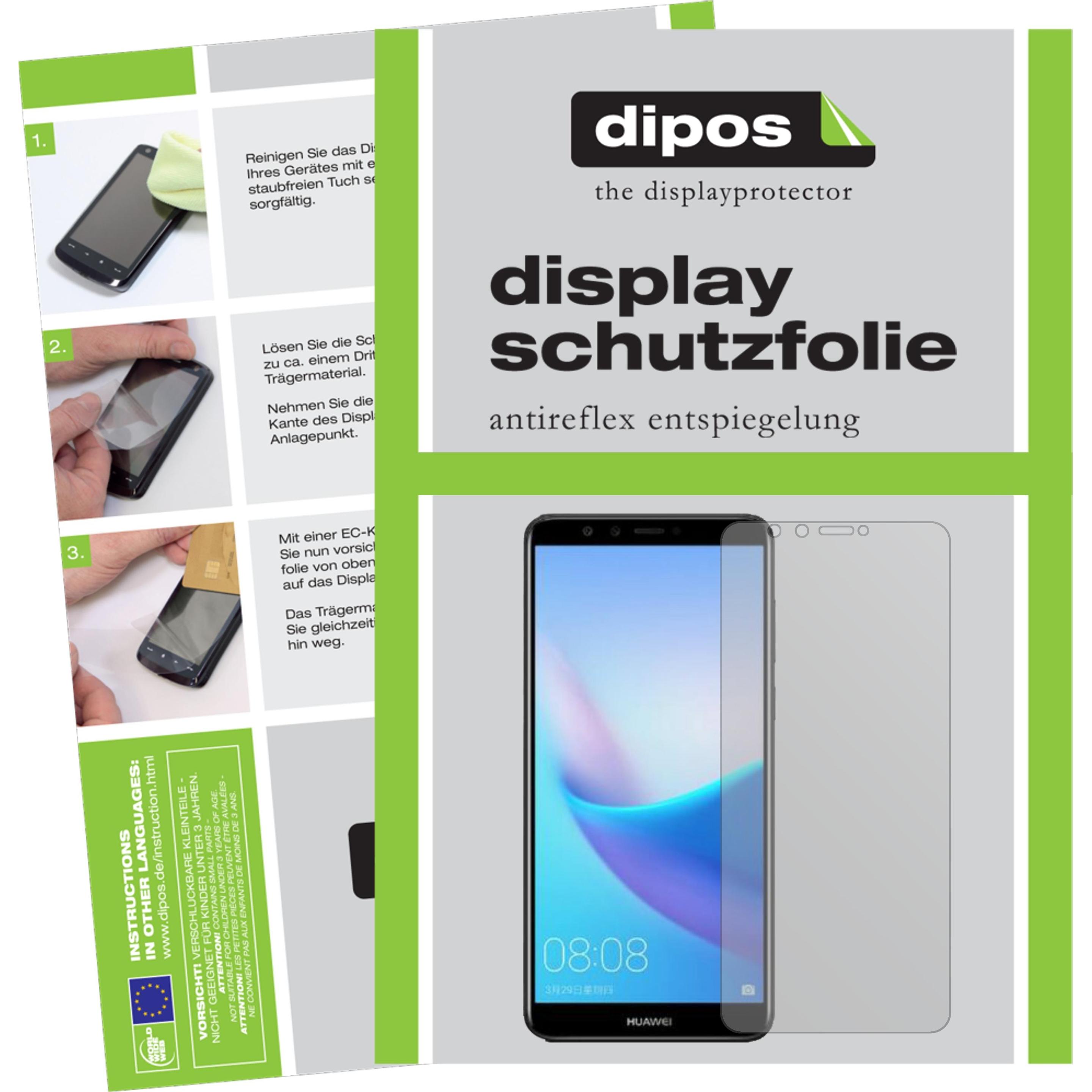 Dipos Displayschutzfolie Antireflex (1 Stück, Huawei Enjoy 8), Smartphone Schutzfolie, Transparent