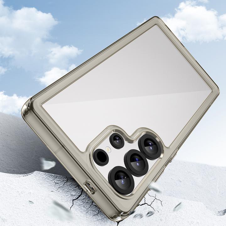 Actual product image Hurtel Outer Space Silikonhülle mit Gelrahmen für Samsung Galaxy S25 Ultra – Transparent und Schwarz (Samsung Galaxy S25 Ultra)