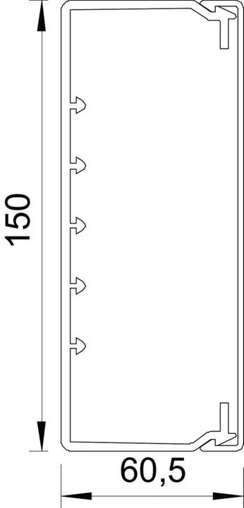 Image du produit OBO Bettermann Goulotte murale et de plafond OBO WDK blanc pur (Conduit, 200 cm)
