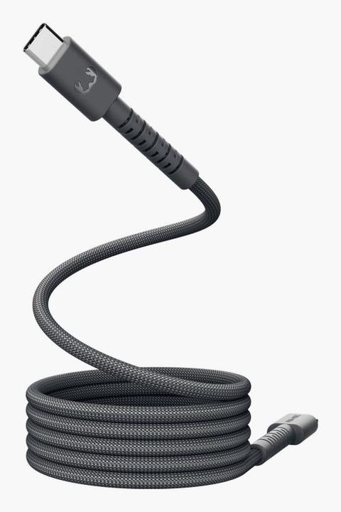 Image du produit Fresh'N Rebel Fresh 'n Rebel USB-C zu USB-C silicon geflochtenes Kabel "FlexWave" 70cm, Storm Grey (0.70 m, 60 W)
