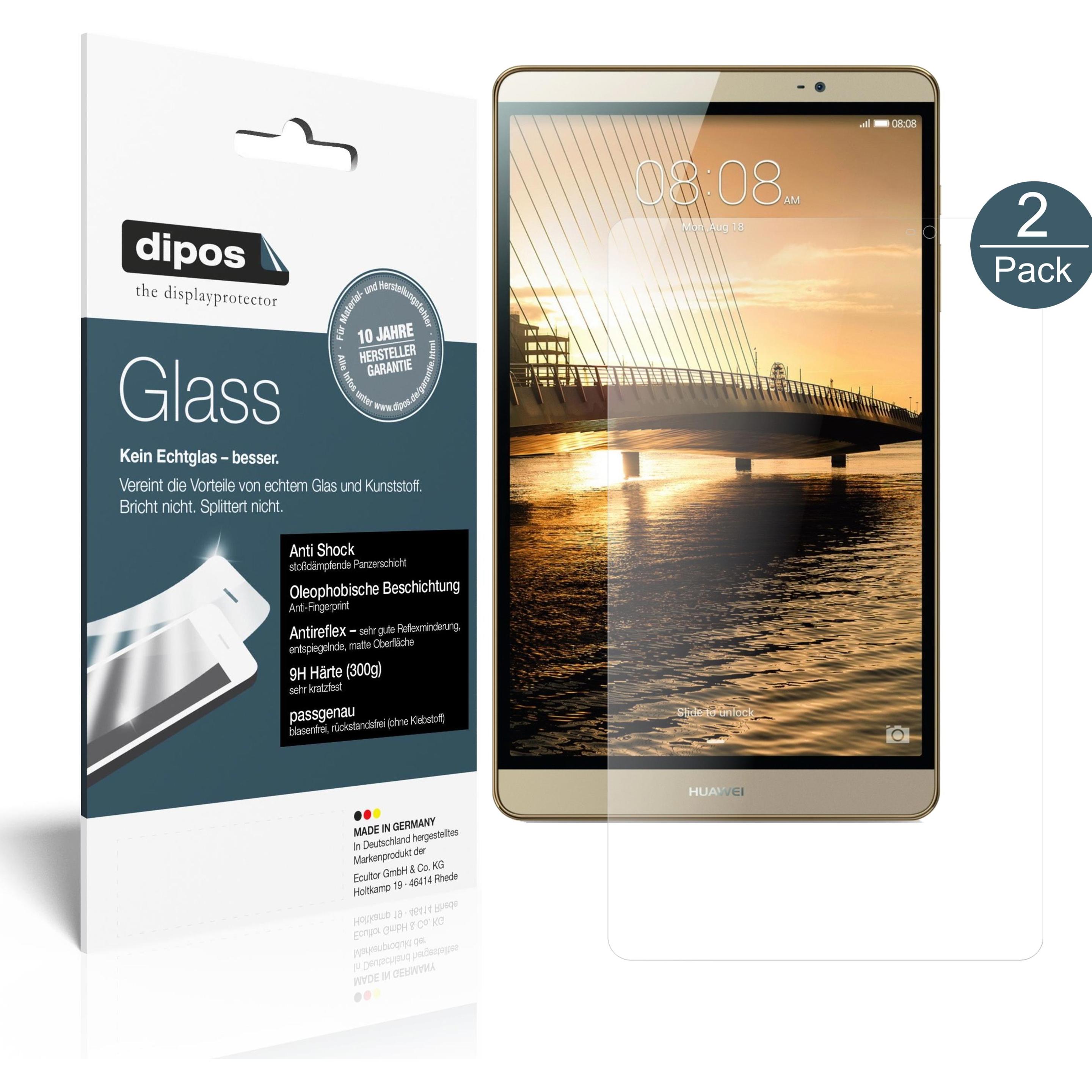 Dipos Displayschutz Anti-Shock (2 Stück, Huawei MediaPad M2 8.0), Tablet Schutzfolie