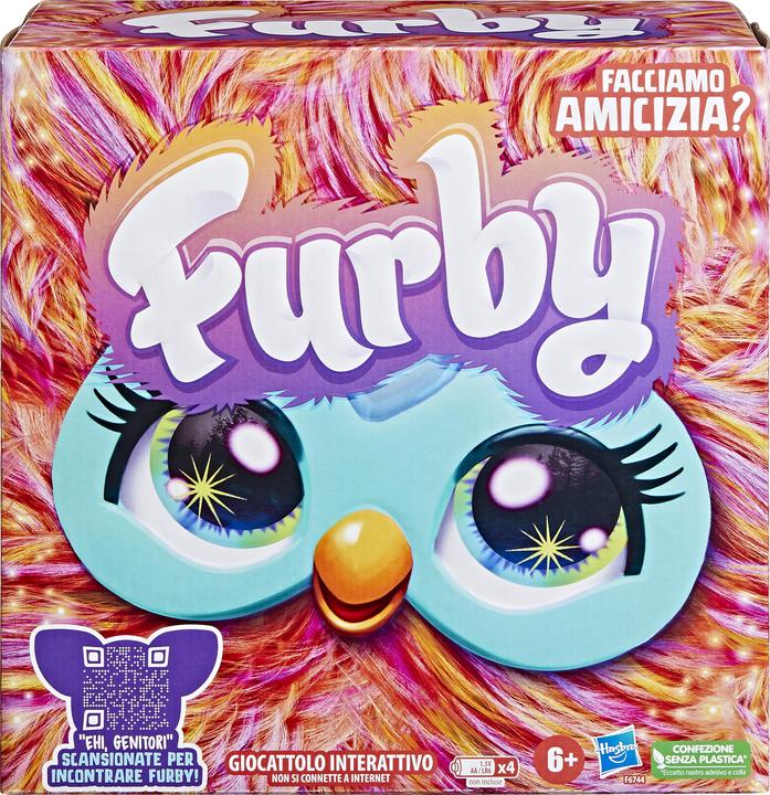 Productafbeelding Furby interactief pluchen speelgoed (oranje) - Italiaanse stemuitvoer (15 cm)
