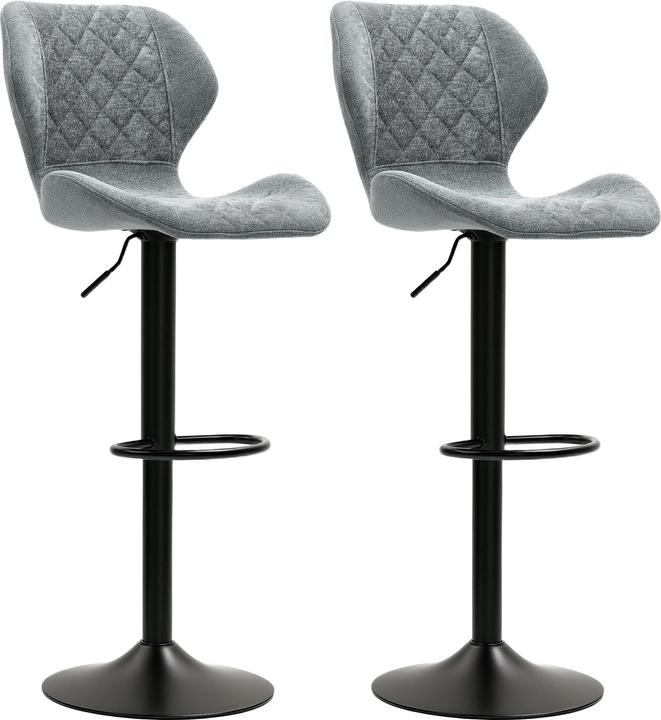 Actual product image Homcom Barhocker Polyester Dunkelgrau