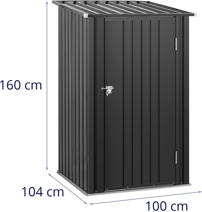 Actual product image Uniprodo Geräteschuppen Gartenschrank Gartenschuppen verzinkter Stahl verschliessbar