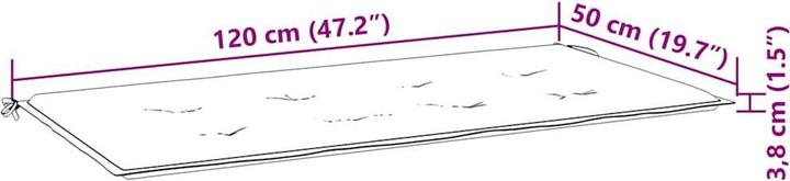 Actual product image VidaXL Veva (120 x 50 x 3 cm)