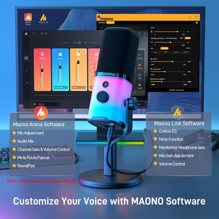 Produktbild Maono PD100X RGB USB/XLR Mikrofon
