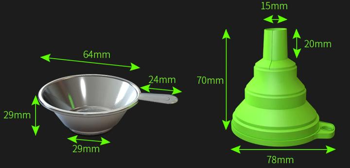 Immagine prodotto Fabru Filtro in resina metallica con imbuto in silicone (Accessori)