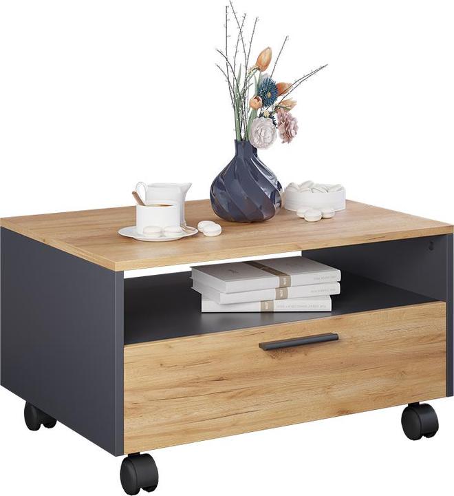Actual product image Vicco Couchtisch Bibo, Anthrazit/Goldkraft Eiche, 70 x 52.4 cm