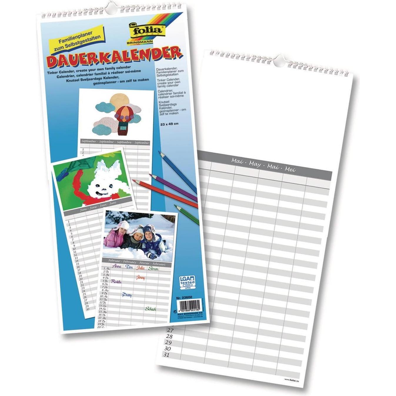 Folia, Kalender, Dauerkalender Familienplaner (Spezial, Deutsch)