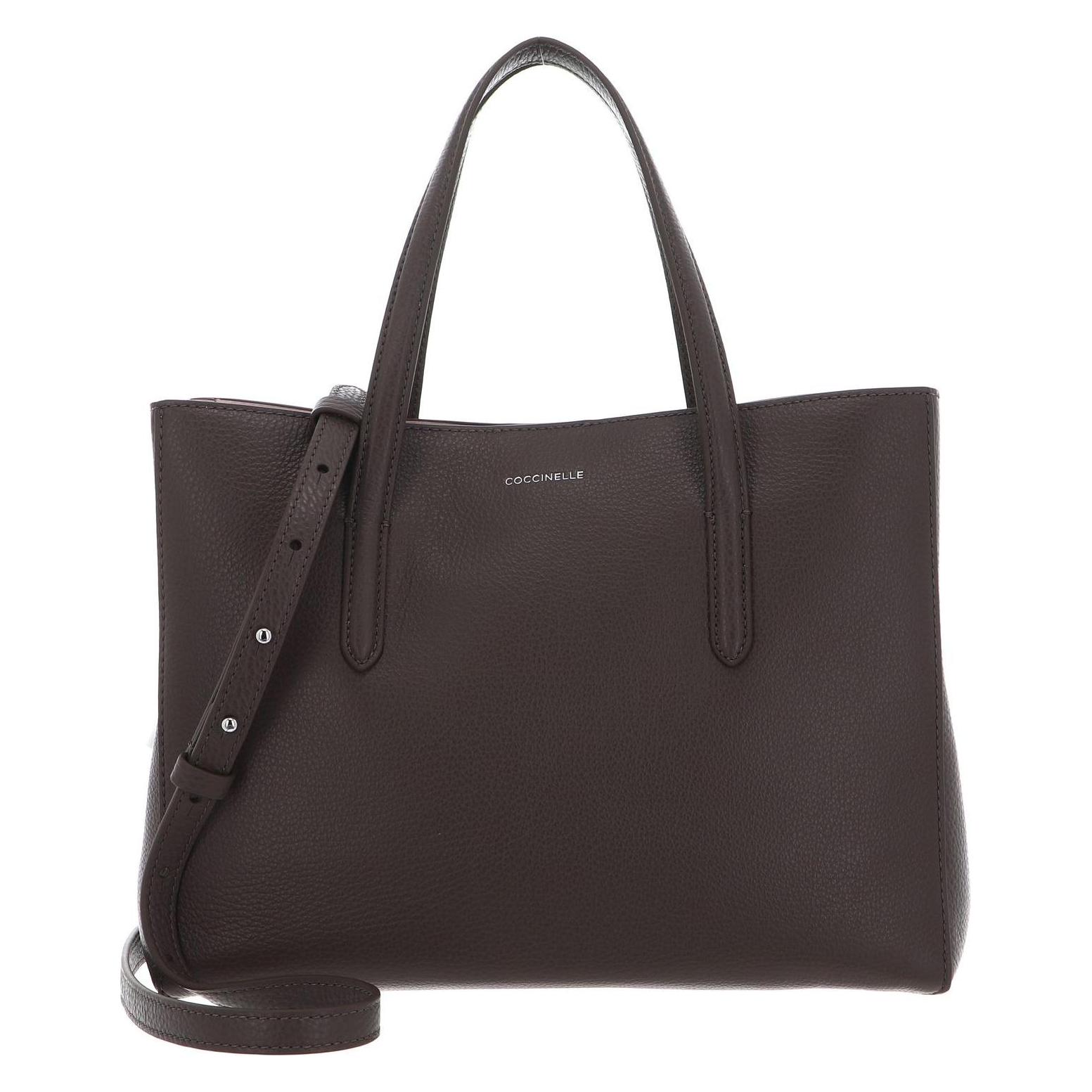 Coccinelle, Damen, Handtasche, Swap Handbag Grained Leather, Braun