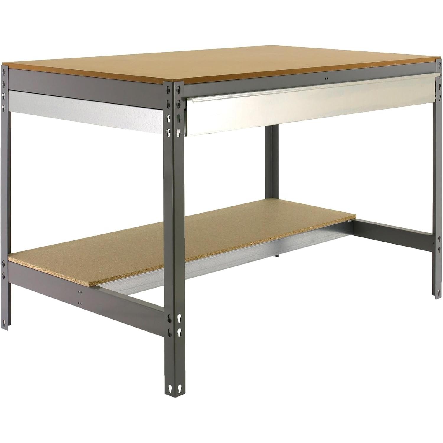 SimonRack, Banco da lavoro, Banco da lavoro SIMONWORK BT0 BOX grigio 1 cassetto 121,0 x 76,0 x 84,2 cm (76 cm, 121 cm)