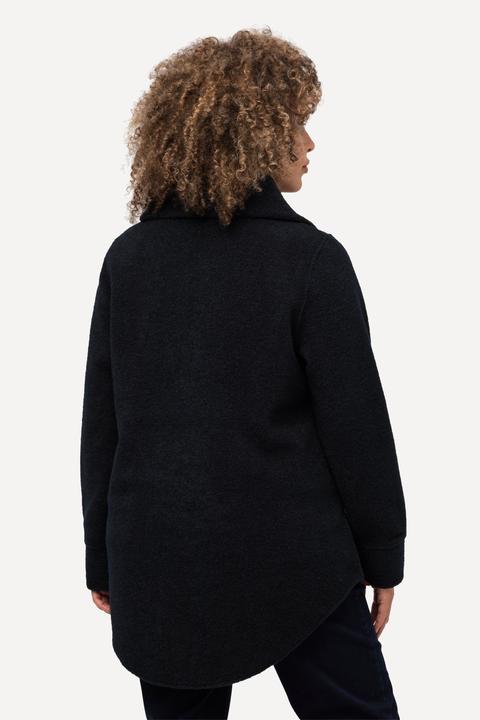 Produktbild Ulla Popken Fleeceshirt, A-Linie, Stehkragen, Zipper, Langarm (46, 48)