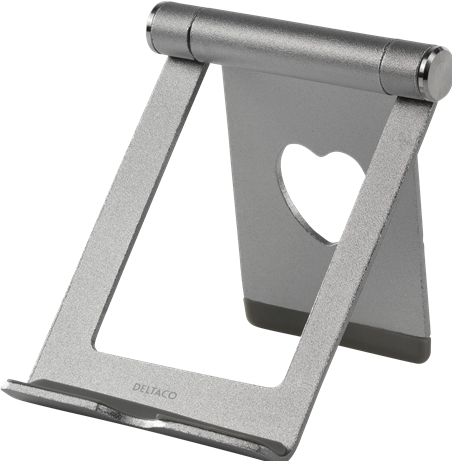 Produktbild Deltaco Ständer für Telefone und Tablets, Aluminium, Silber