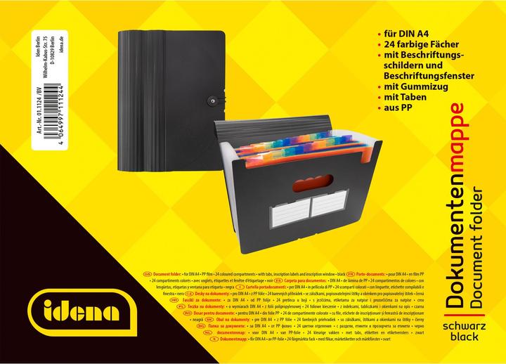 Actual product image Idena Document folder A4 24 compartments black (A4, 1x)