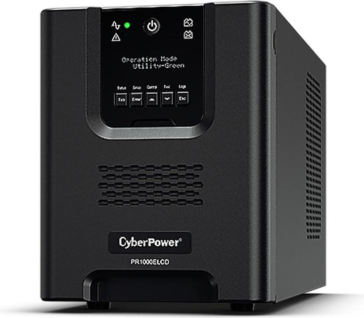 Produktbild Cyberpower PR1000ELCD Line-Interactive 1000VA/900W Sinsuwelle AVR LCD Ausgang (8) IEC RS232 USB HID EPO SNM... (1000 VA, 900 W, Line-Interaktiv USV)
