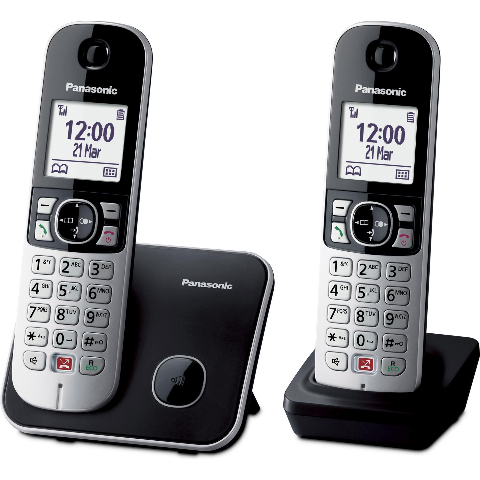 Panasonic KX-TG6852JTB, Telefon, Schwarz, Grau