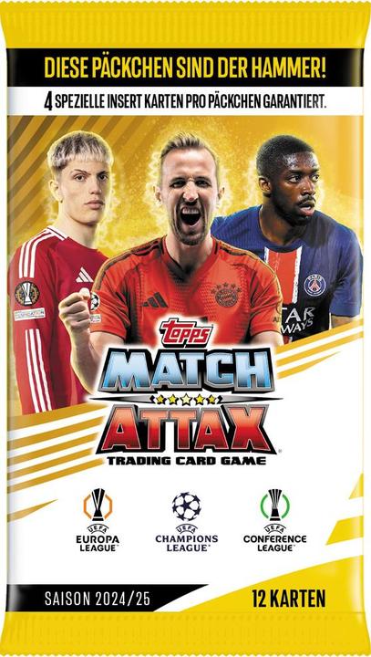 Actual product image Topps Match Attax UEFA CL Booster 24/25 (English, Booster Pack)