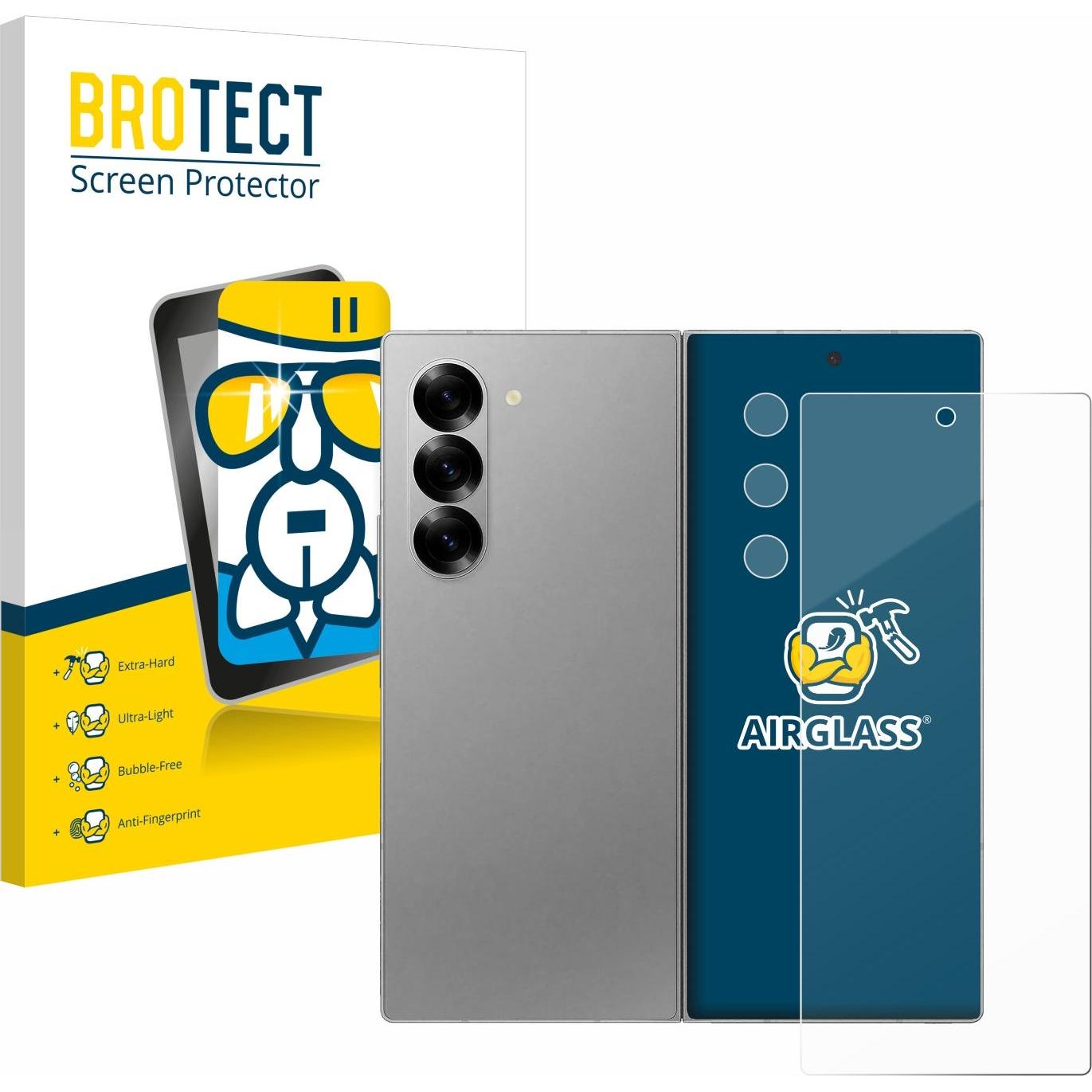BROTECT Schutzglas Schutzfolie Glas Folie Displayschutz klar (1 Stück, Samsung Galaxy Z), Smartphone Schutzfolie, Transp...