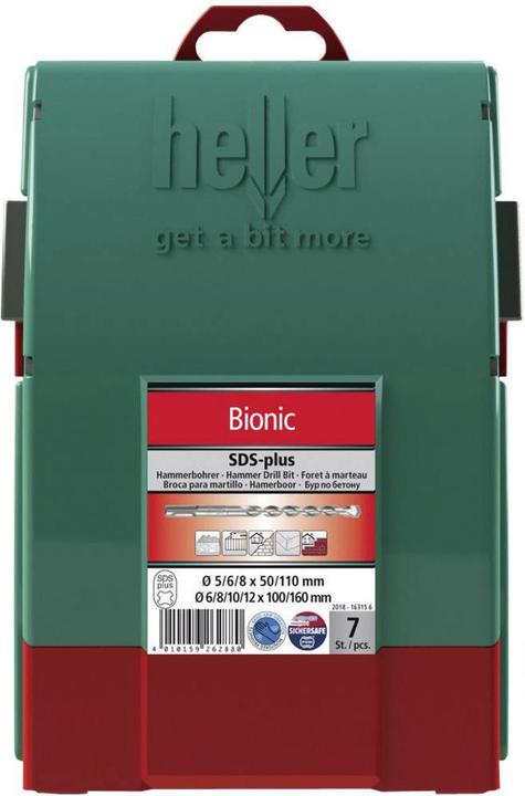 Produktbild Heller Hartmetall Hammerbohrer-Set 7t (12 mm, 8 mm, 6 mm, 10 mm, 5 mm)