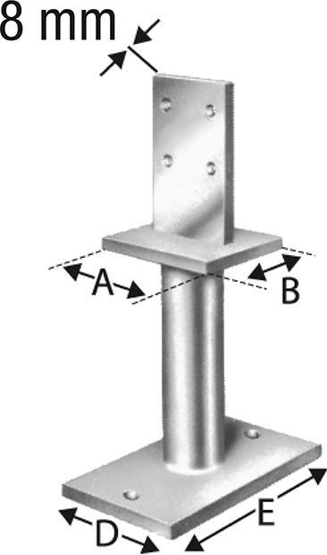 Simpson Strong-Tie Pieds de support Simpson PISB160G (Pied de support, 1 pcs)