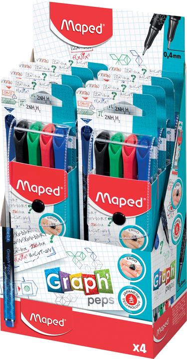 Actual product image Maped Fineliner set Graph'Peps Deco 0.4 mm 4 pieces assorted (Multicoloured)