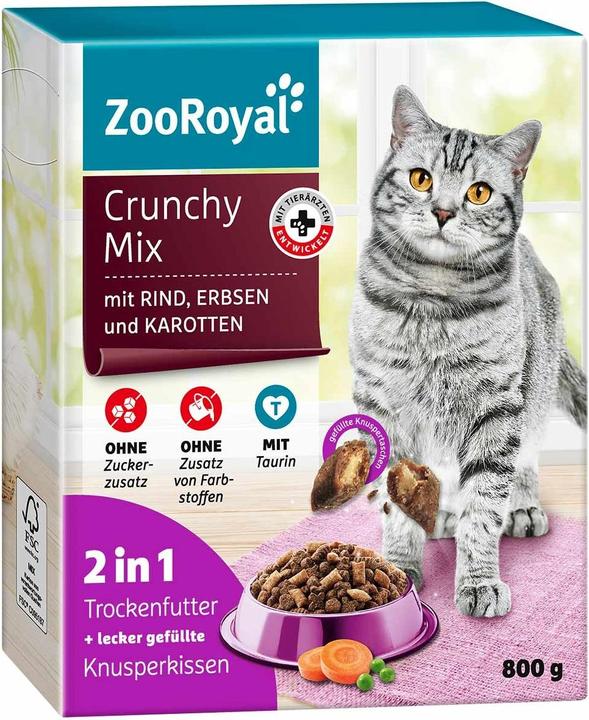 Zooroyal Mix croccante con manzo, piselli e carote 800g (Adulto, 7 pz., 5600 g)