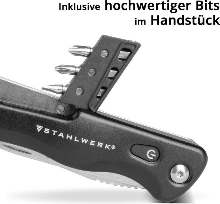 Image du produit Stahlwerk Outil multifonctionnel Kit de survie avec couteau de poche Lampe de poche LED (10 Fonctions)