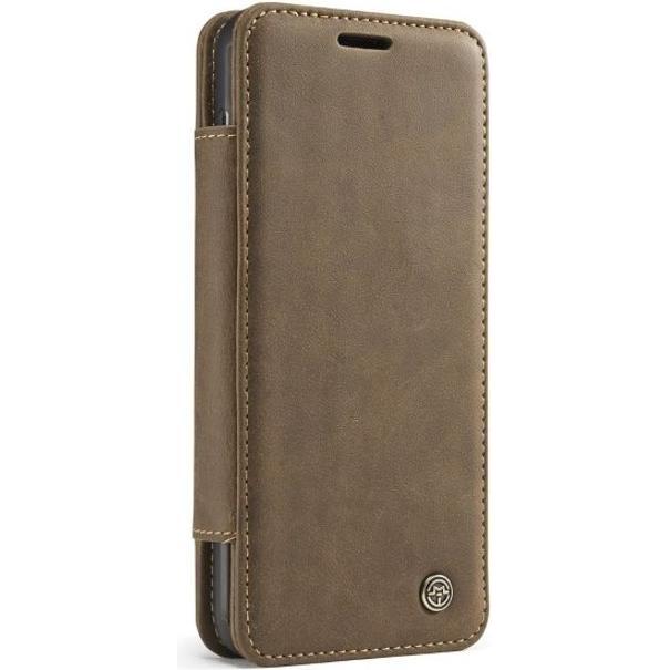 Thumbnail - Caseme Leder Hülle mit abnehmbarem Backcover und Fingerhalterung (Samsung Galaxy S9+), Smartphone Hülle, Braun