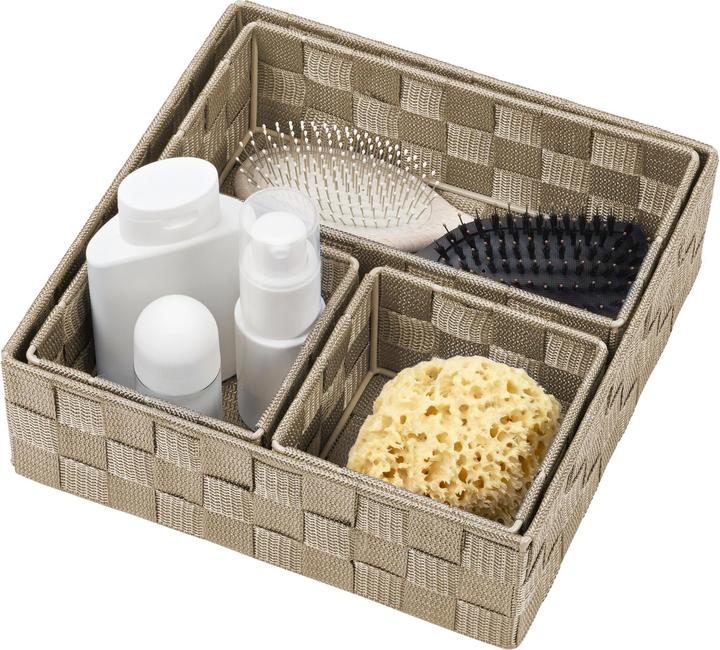 Actual product image Diaqua Storage Basket Irina 4 pieces, Beige (26 cm, 4x)