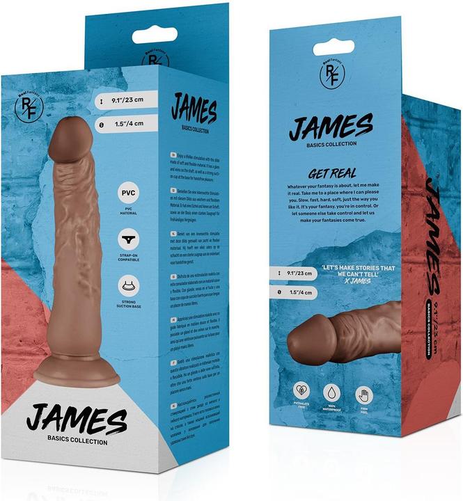 Actual product image Real Fantasy James Realistic Dildo - 23 cm
