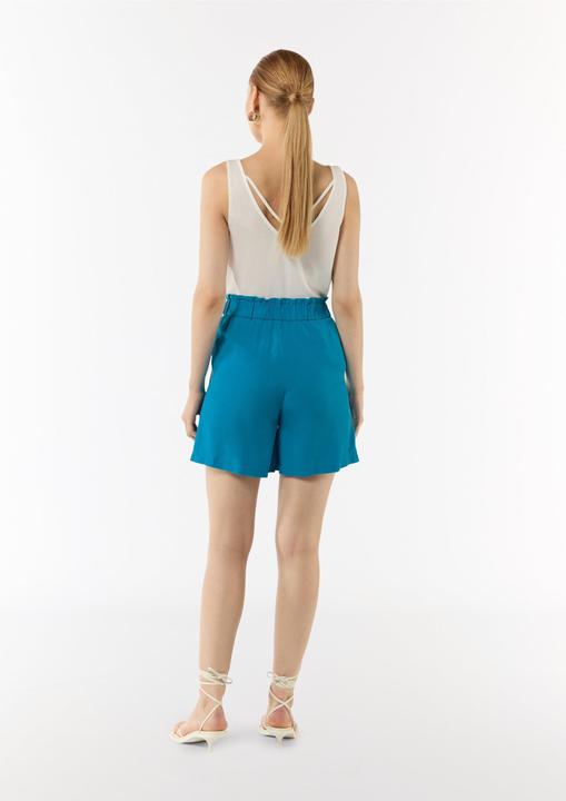 Image du produit Comma Short Leichte Shorts aus Lyocell mit Bindegürtel (40)