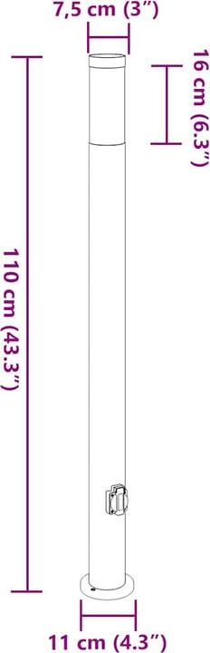Produktbild VidaXL Pollerleuchte (E27, IP44)