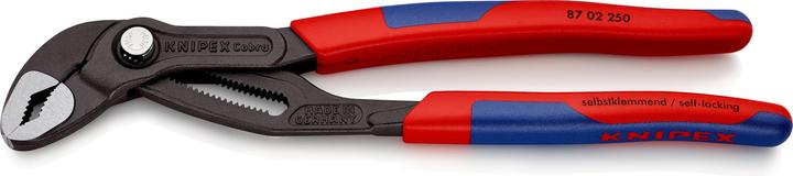 Produktbild Knipex Wasserpumpenzange Cobra® L.250mm Spann-W.46mm grau atram. Kopf pol. 2Komp.-H. schlank Cobra® (260 mm)