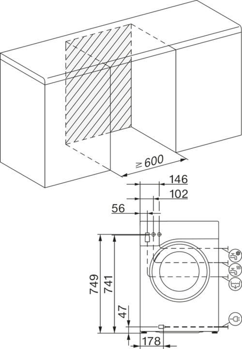 Actual product image Miele WWI 800-60 CH (9 kg, Right, CH plug)