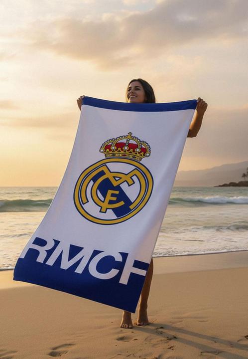 Productafbeelding Cerda Real Madrid White Strandtuch 70x140cm (Schnelltrocknend) (140 x 70 cm)